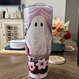 Ghost Floral Tumbler